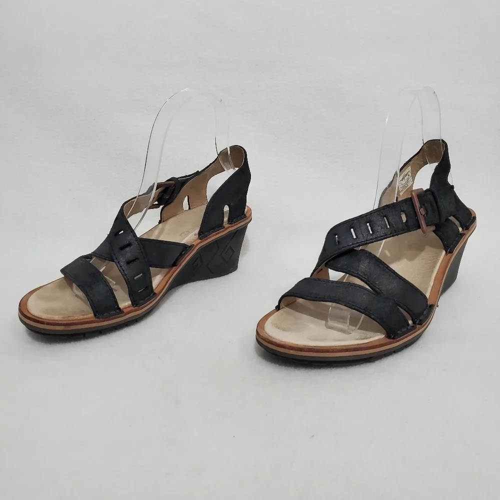 Merrell Select Grip Black Wedge Sandals